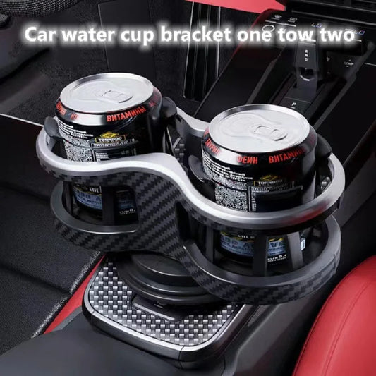 Two Drink Beverage Holder Car Drink Bottle Cup Holder Water Bottle Mount Stand Coffee Drinks Car Accessories