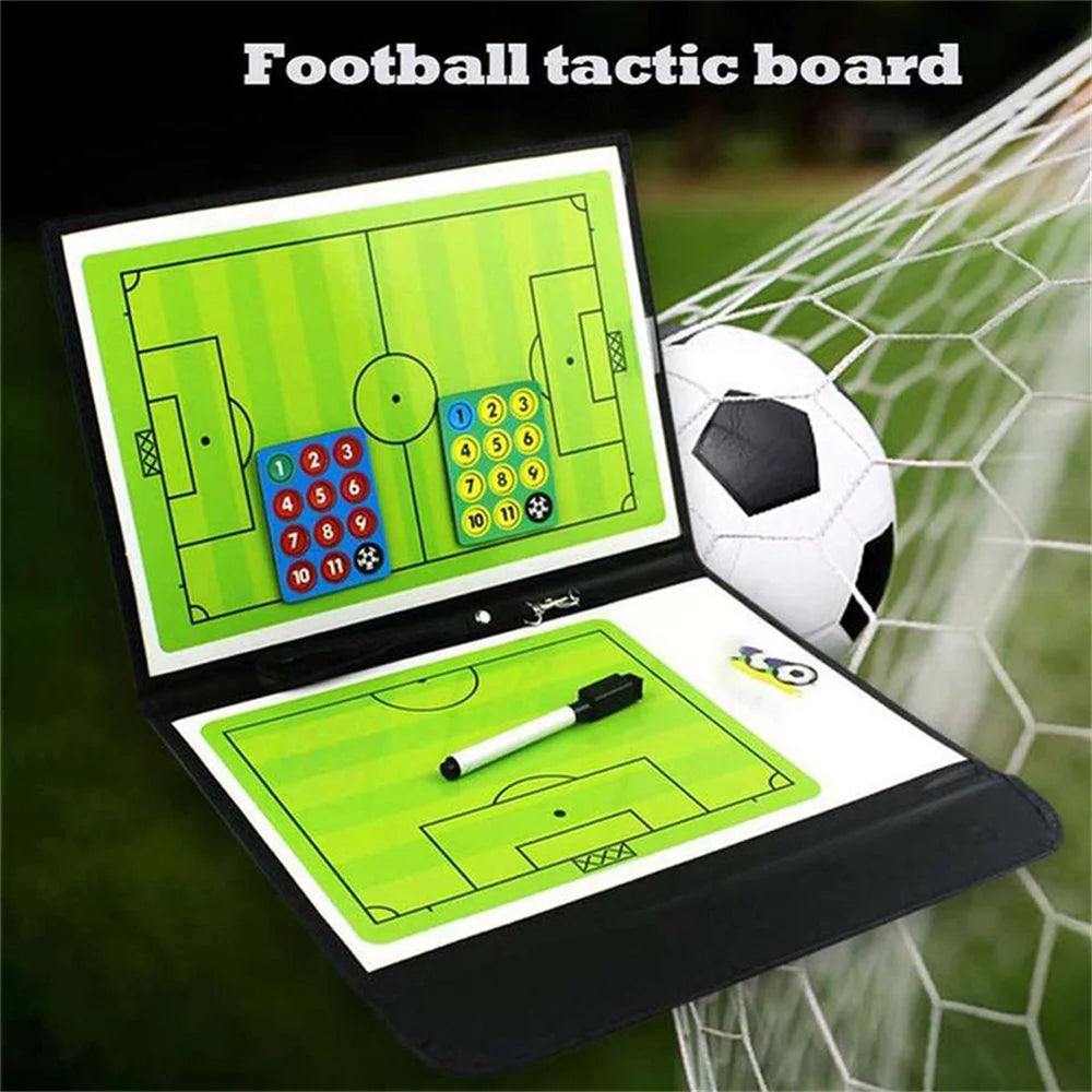 Football Training Board Soccer Foldable Magnetic Coaching Clipboard for Match Train Football Tactic Folder Soccer Accessories