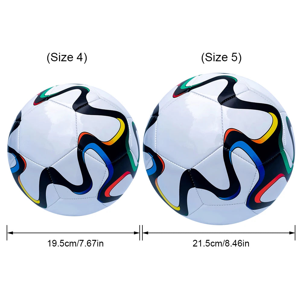 Soccer Ball Size 4/5 Wear Resistant Machine-Stitched Football PU Sports Football Non Slip for Indoor Outdoor Play