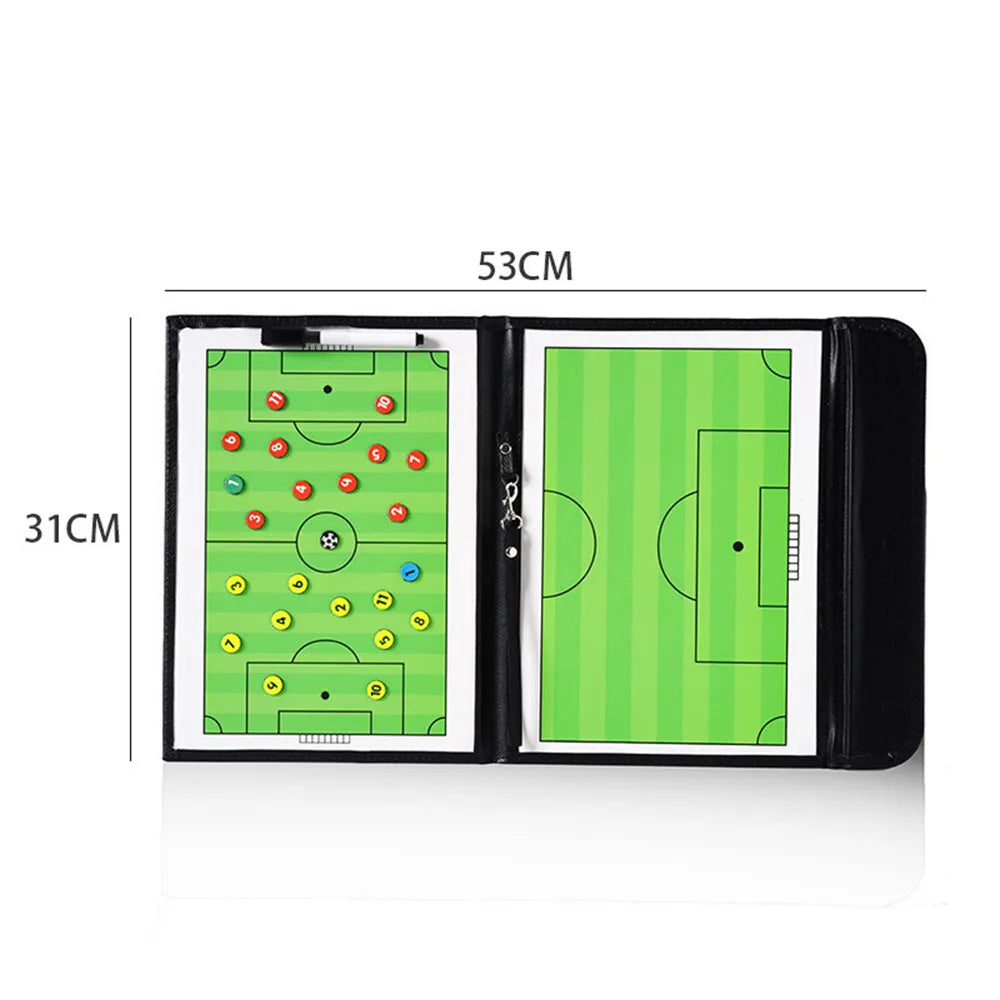 Football Training Board Soccer Foldable Magnetic Coaching Clipboard for Match Train Football Tactic Folder Soccer Accessories