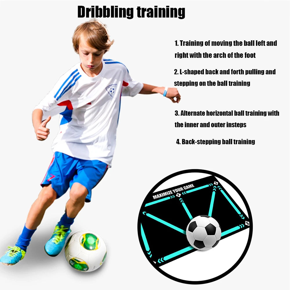 Football Training Mat Non Slip Kids Dribble Training Football Mat