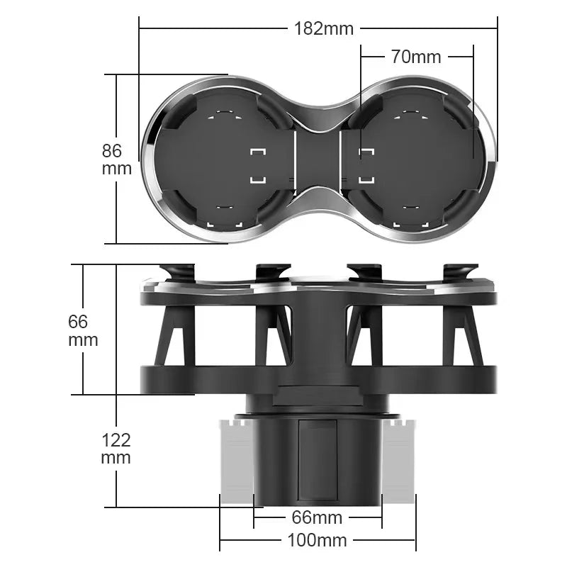 Two Drink Beverage Holder Car Drink Bottle Cup Holder Water Bottle Mount Stand Coffee Drinks Car Accessories